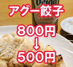 アグー餃子800円→500円セール